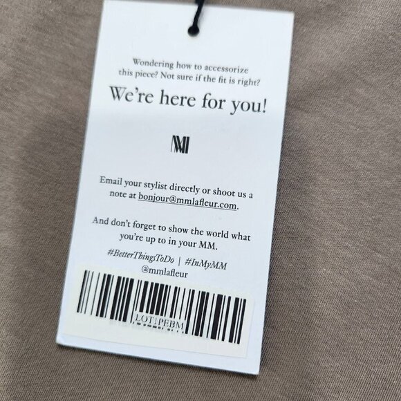 MM Lafleur NWT Alina 1.0 T-Shirt Dress M Pebble Gray Pima Cotton Midi Shift - Picture 4 of 8